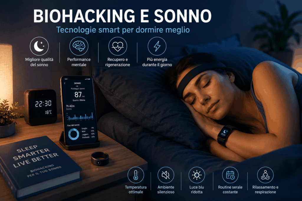 Biohacking e sonno - tecnologie smart per dormire meglio
